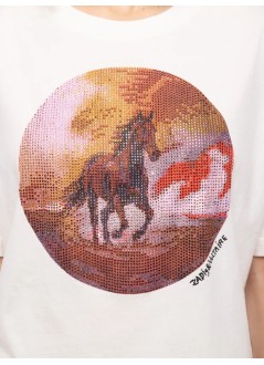 zadig & voltaire top mujer taida hc photo horse strass - jwts02919 103