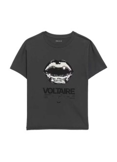 zadig & voltaire top mujer tommer hc tour lips strass - jwts02925 009