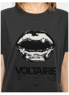zadig & voltaire top mujer tommer hc tour lips strass - jwts02925 009