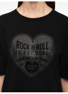 zadig & voltaire top mujer taida bc heart rnr strass - jwts02922 011