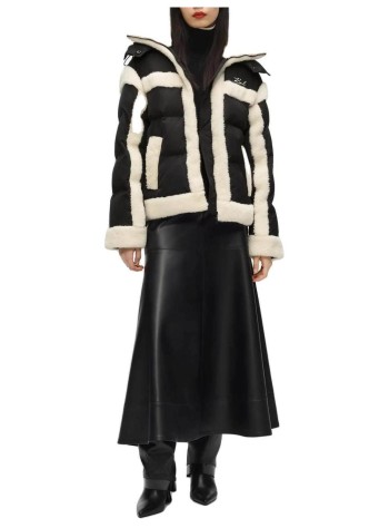 karl lagerfeld outerwear mujer shearling contrast puffer - b4w15004 999 2