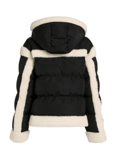 karl lagerfeld outerwear mujer shearling contrast puffer - b4w15004 999