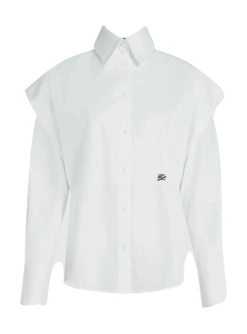 karl lagerfeld blusa mujer shoulder detail poplin shirt - b4w11009 100
