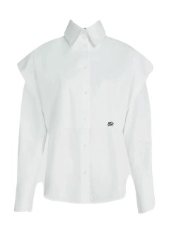 karl lagerfeld blusa mujer shoulder detail poplin shirt - b4w11009 100