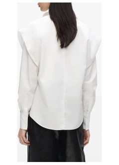 karl lagerfeld blusa mujer shoulder detail poplin shirt - b4w11009 100
