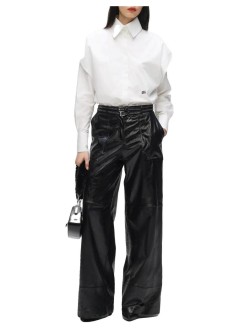 karl lagerfeld blusa mujer shoulder detail poplin shirt - b4w11009 100