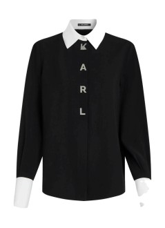 karl lagerfeld blusa mujer contrast collar shirt - b4w11010 998