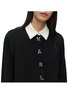 karl lagerfeld blusa mujer contrast collar shirt - b4w11010 998