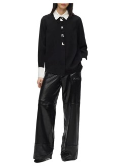 karl lagerfeld blusa mujer contrast collar shirt - b4w11010 998