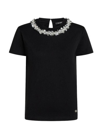 karl lagerfeld top mujer embellished detail tshirt - b4w17037 999