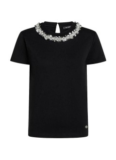 karl lagerfeld top mujer embellished detail tshirt - b4w17037 999
