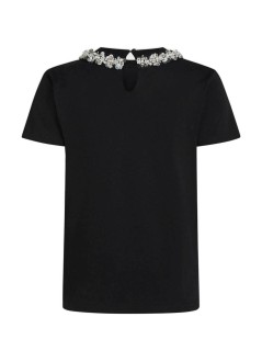 karl lagerfeld top mujer embellished detail tshirt - b4w17037 999