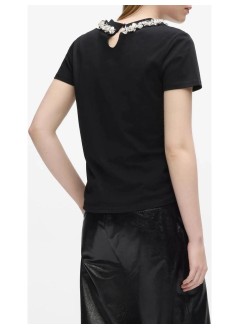 karl lagerfeld top mujer embellished detail tshirt - b4w17037 999