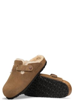 birkenstock zueco hombre boston shear leve - 1032440 dark tea