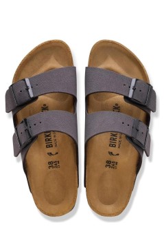 birkenstock sandalia hombre arizona bfbc - 1032023 velvet gray tonal buckles
