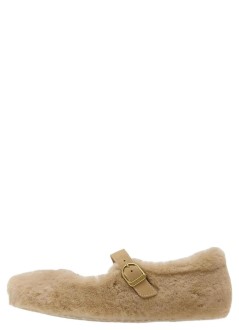 birkenstock casual mujer santa clarita shearling upper - 1032708 sandcastle