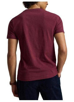 polo ralph lauren camiseta hombre sscncmslm2-short sleeve-t-shirt - 710671438545 spring wine heather c5942