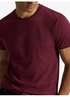polo ralph lauren camiseta hombre sscncmslm2-short sleeve-t-shirt - 710671438545 spring wine heather c5942