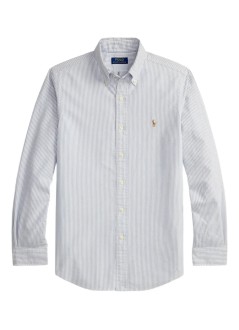 polo ralph lauren camiseria hombre cubdppcs-long sleeve-sport shirt - 710953704501 6636a navy white