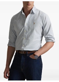 polo ralph lauren camiseria hombre cubdppcs-long sleeve-sport shirt - 710953704501 6636a navy white