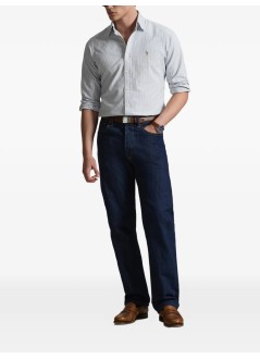 polo ralph lauren camiseria hombre cubdppcs-long sleeve-sport shirt - 710953704501 6636a navy white