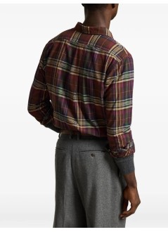 polo ralph lauren camiseria hombre cubdpppks-long sleeve-sport shirt - 710p00629502 6890c brown green multi