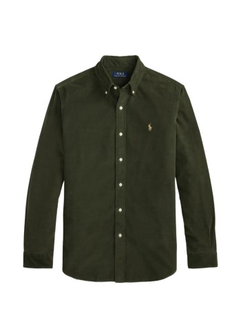 polo ralph lauren camiseria hombre cubdppcs-long sleeve-sport shirt - 710853123502 company olive w khaki pp