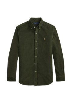 polo ralph lauren camiseria hombre cubdppcs-long sleeve-sport shirt - 710853123502 company olive w khaki pp