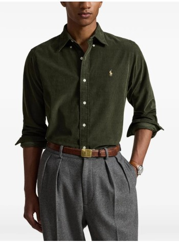 polo ralph lauren camiseria hombre cubdppcs-long sleeve-sport shirt - 710853123502 company olive w khaki pp 2
