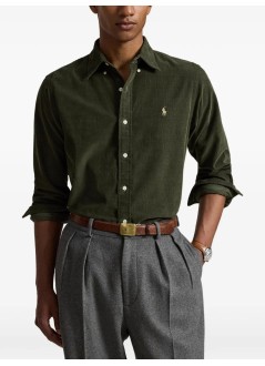 polo ralph lauren camiseria hombre cubdppcs-long sleeve-sport shirt - 710853123502 company olive w khaki pp