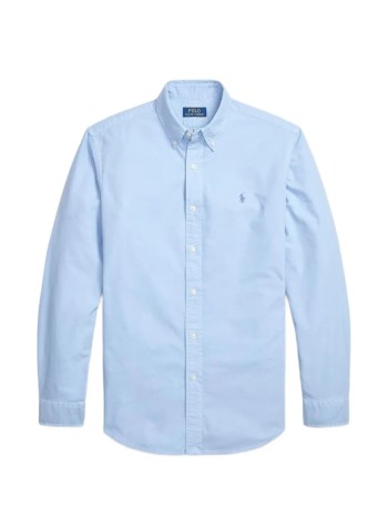 polo ralph lauren camiseria hombre cubdppcs-long sleeve-sport shirt - 710805564528 chambray blue