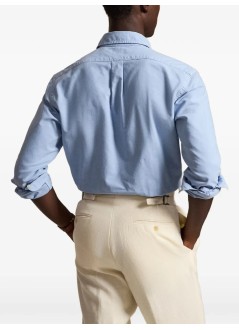 polo ralph lauren camiseria hombre cubdppcs-long sleeve-sport shirt - 710805564528 chambray blue
