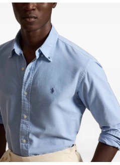 polo ralph lauren camiseria hombre cubdppcs-long sleeve-sport shirt - 710805564528 chambray blue