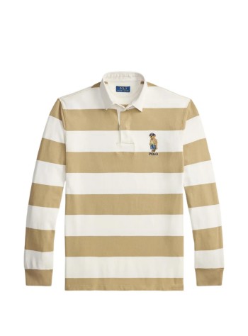 polo ralph lauren polo hombre knit-rugby-pullover - 710b27062001 rl khki trphy crm hrtg br