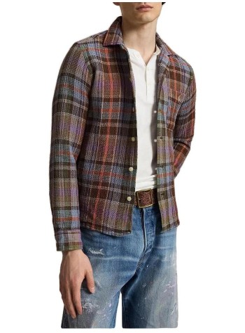 polo ralph lauren camiseria hombre woven-sport shirt-shirt - 710b26884001 7448a brown blue multi 2