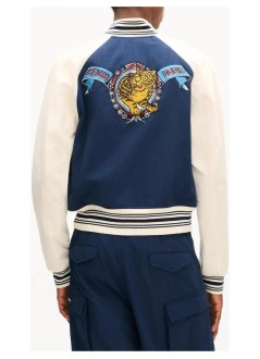 kenzo outerwear hombre kenzo jumping tiger varsity jacket - fg65bl1929pk 76