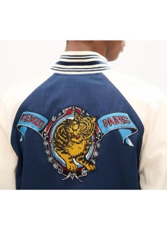 kenzo outerwear hombre kenzo jumping tiger varsity jacket - fg65bl1929pk 76