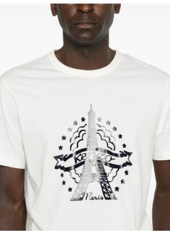 kenzo t-shirt mankenzo eiffel tower design slim t-shirt - fg65ts1664sg 02