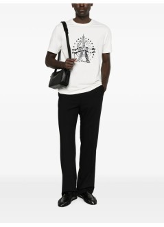 kenzo t-shirt mankenzo eiffel tower design slim t-shirt - fg65ts1664sg 02