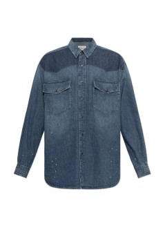 maison margiela camiseria hombre bicolor denim shirt - s50dt0084m30021 964