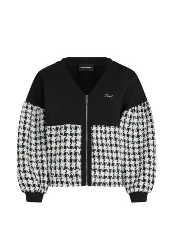karl lagerfeld outerwear womanboucle mix sweatshirt - b4w20001 a97
