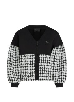 karl lagerfeld outerwear womanboucle mix sweatshirt - b4w20001 a97