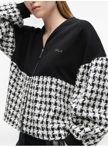 karl lagerfeld outerwear womanboucle mix sweatshirt - b4w20001 a97 2