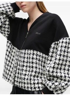 karl lagerfeld outerwear womanboucle mix sweatshirt - b4w20001 a97