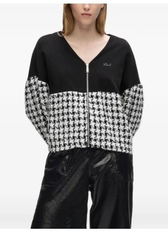 karl lagerfeld outerwear womanboucle mix sweatshirt - b4w20001 a97