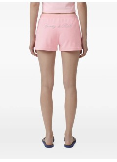 sporty & rich short pant womansignature logo krystal short - sh05773326p144 4028