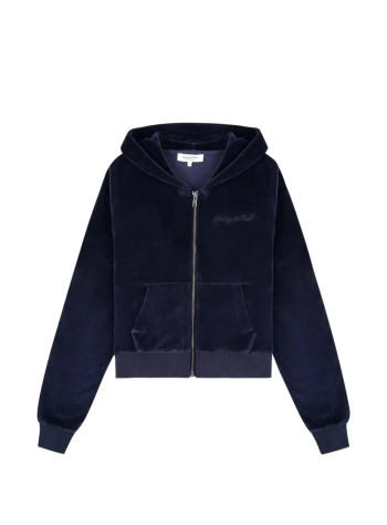 sporty & rich sudadera mujer signature logo krystal zip hoodie - ca04473326bl106 3902