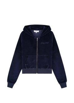 sporty & rich sudadera mujer signature logo krystal zip hoodie - ca04473326bl106 3902