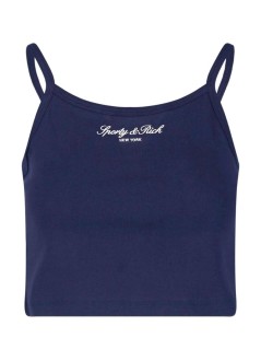 sporty & rich top womansignature ny box tank - to10873329bl106 3902