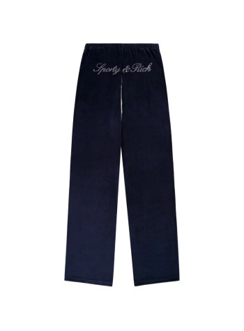 sporty & rich pantalon mujer signature logo krystal trackpant - pa02273326bl106 3902 2